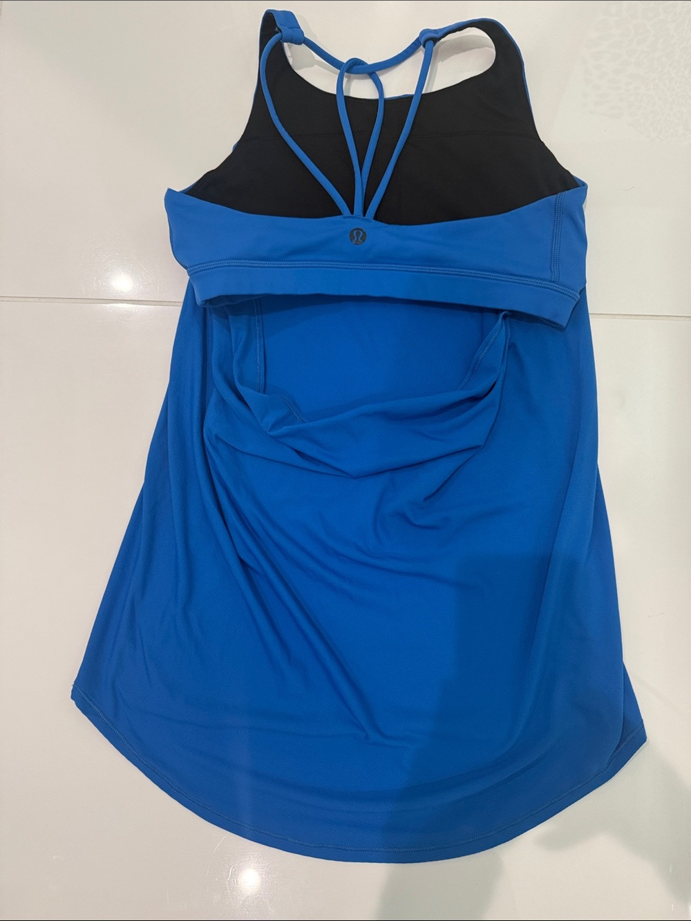 lululemon athletica Blue and Black Strappy Workout Tank